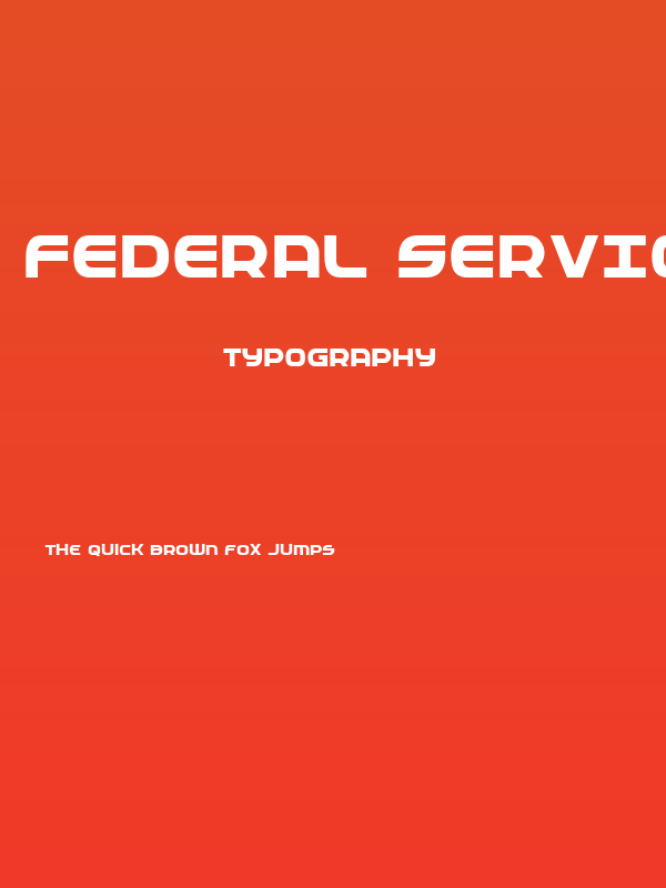 Federal Service ExtraBold Poster