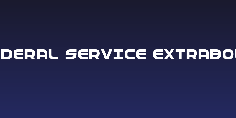 Federal Service ExtraBold Social Header