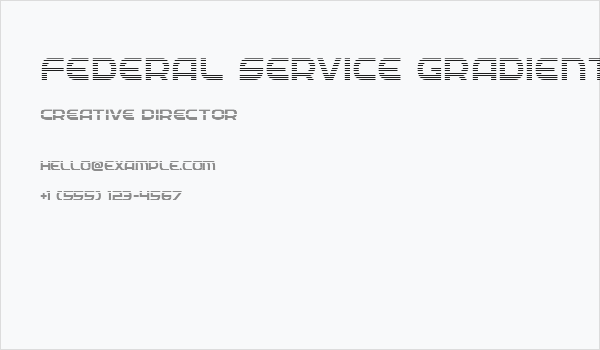 Federal Service Gradient Business Card