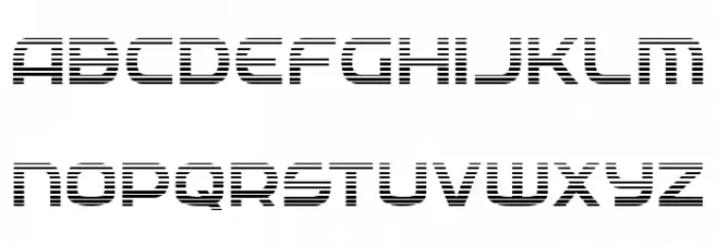 Federal Service Gradient Schriftart Kleinbuchstaben