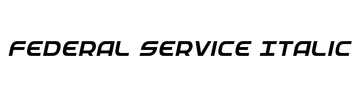 Federal Service Italic  Frei Schriftart Herunterladen