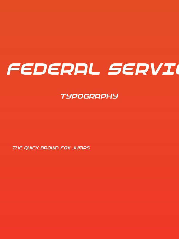 Federal Service Italic Poster