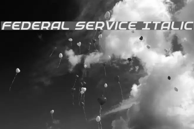 Federal Service Italic Font examples