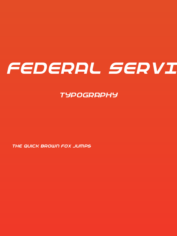 Federal Service Italic Poster