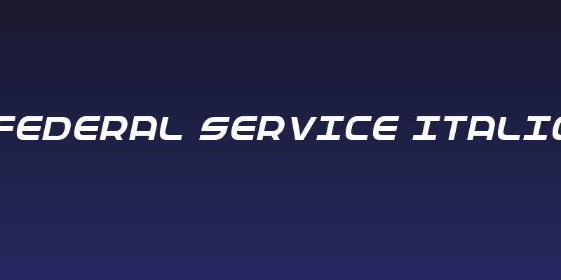 Federal Service Italic Social Header