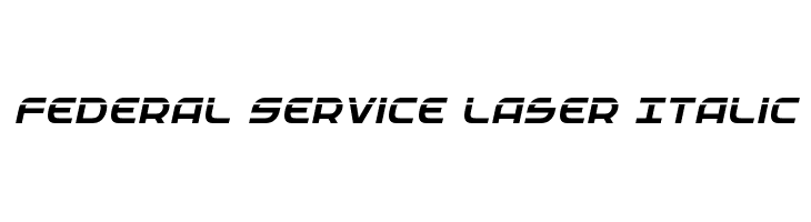 Federal Service Laser Italic  Free Fonts Download