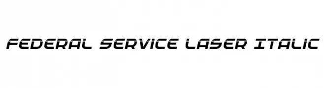 Federal Service Laser Italic  Descarca Fonturi Gratis