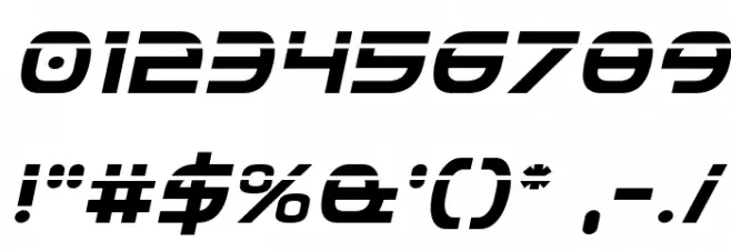 Federal Service Laser Italic Font OTHER CHARS