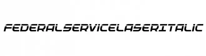 Federal Service Laser Italic  Frei Schriftart Herunterladen