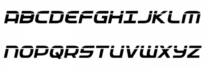 Federal Service Laser Italic फ़ॉन्ट अपरकेस