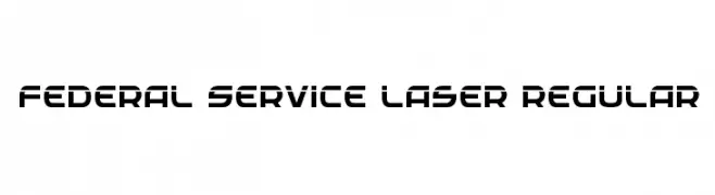 Federal Service Laser Regular  Descarca Fonturi Gratis
