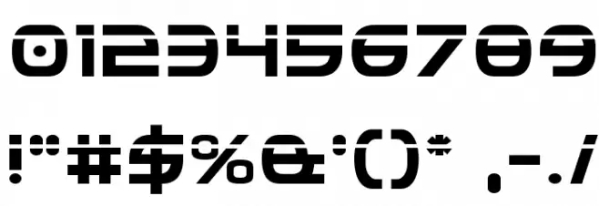 Federal Service Laser Regular Font OTHER CHARS