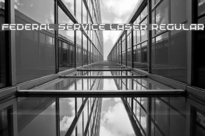 Federal Service Laser Regular Font examples