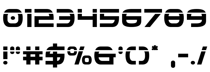 Federal Service Laser Font OTHER CHARS