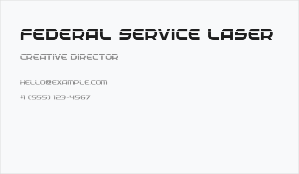 Federal Service Laser Business Card