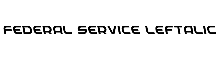 Federal Service Leftalic  免费字体下载