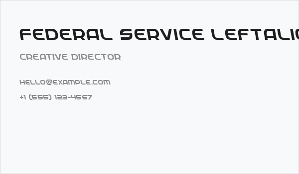 Federal Service Leftalic Business Card