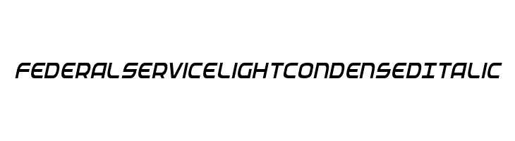 Federal Service Light Condensed Italic  لخطوط تنزيل