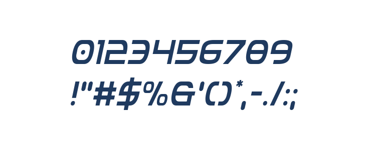 Federal Service Light Condensed Italic Other Characters