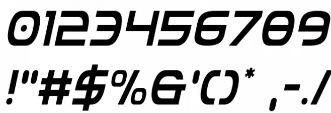 Federal Service Light Condensed Italic Font OTHER CHARS