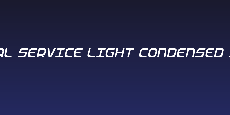 Federal Service Light Condensed Italic Social Header