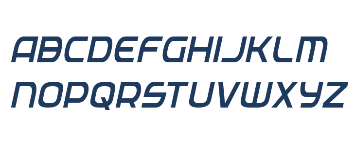 Federal Service Light Condensed Italic Lowercase