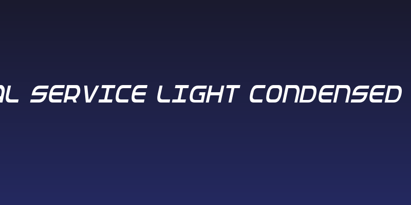 Federal Service Light Condensed Italic Social Header