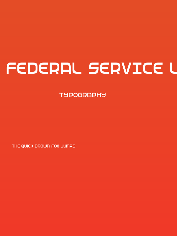 Federal Service Light Condensed Poster