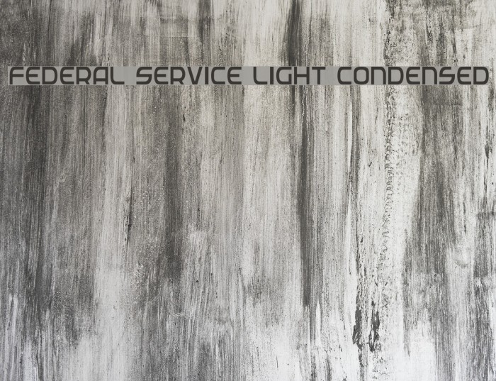Federal Service Light Condensed Font examples