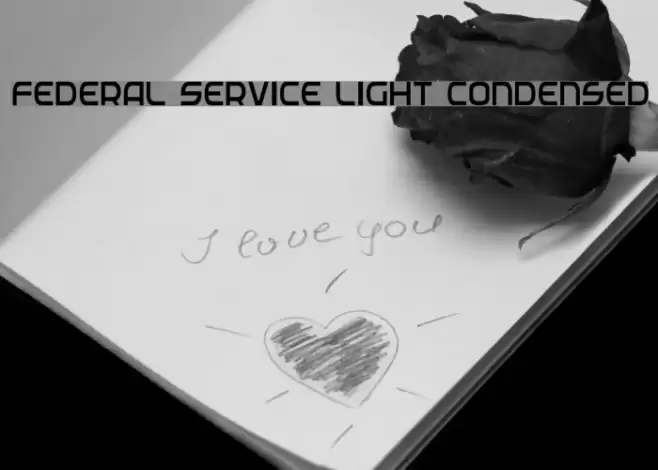 Federal Service Light Condensed Font examples