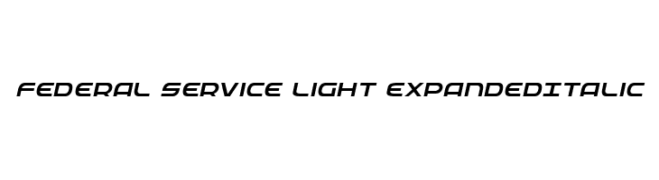 Federal Service Light ExpandedItalic  لخطوط تنزيل