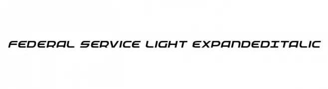 Federal Service Light ExpandedItalic  baixar fontes gratis