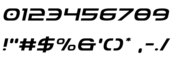 Federal Service Light ExpandedItalic Font OTHER CHARS