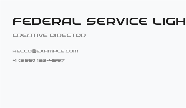 Federal Service Light Expanded Business Card