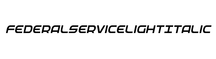 Federal Service Light Italic  フリーフォントのダウンロード