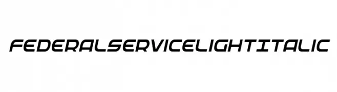 Federal Service Light Italic  Скачать бесплатные шрифты