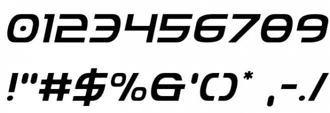 Federal Service Light Italic Font OTHER CHARS