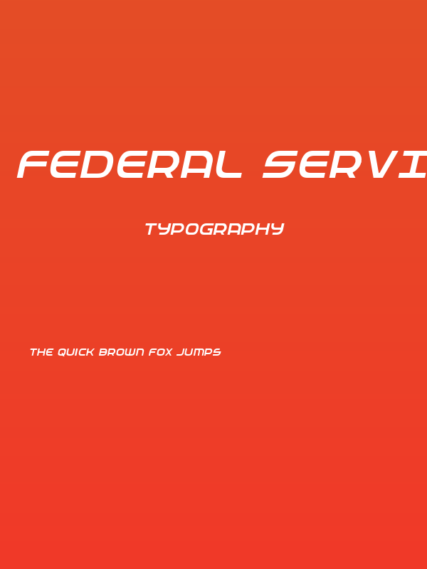Federal Service Light Italic Poster
