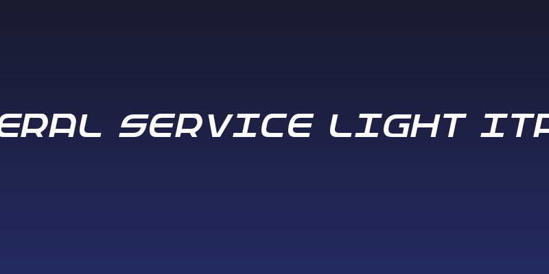 Federal Service Light Italic Social Header