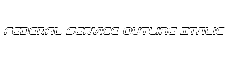Federal Service Outline Italic  Free Fonts Download