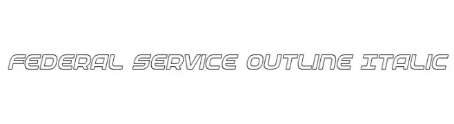 Federal Service Outline Italic  تنزيل الخطوط