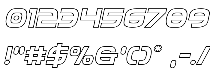 Federal Service Outline Italic Font OTHER CHARS