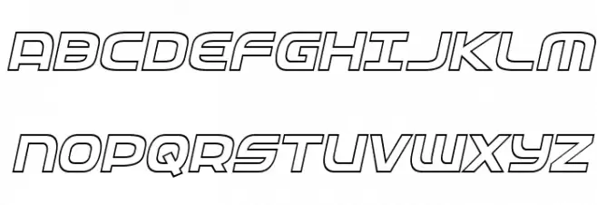 Federal Service Outline Italic 字体 大写