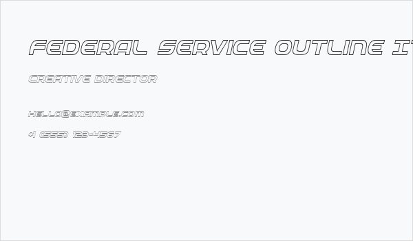 Federal Service Outline Italic Business Card