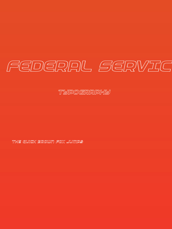 Federal Service Outline Italic Poster
