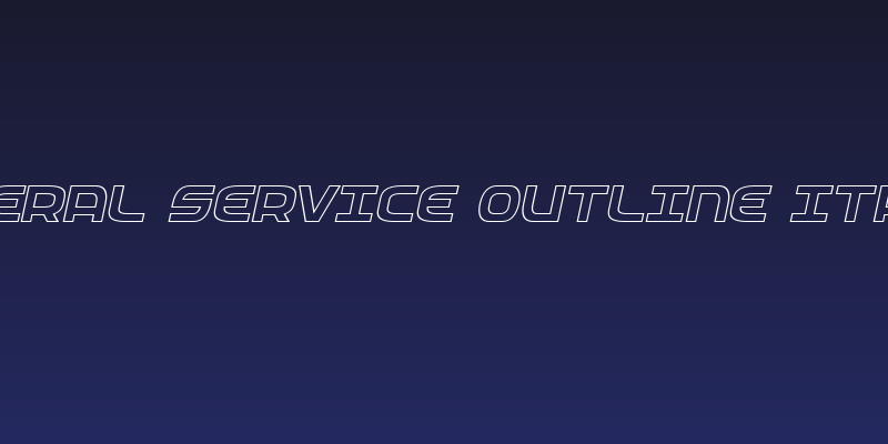 Federal Service Outline Italic Social Header
