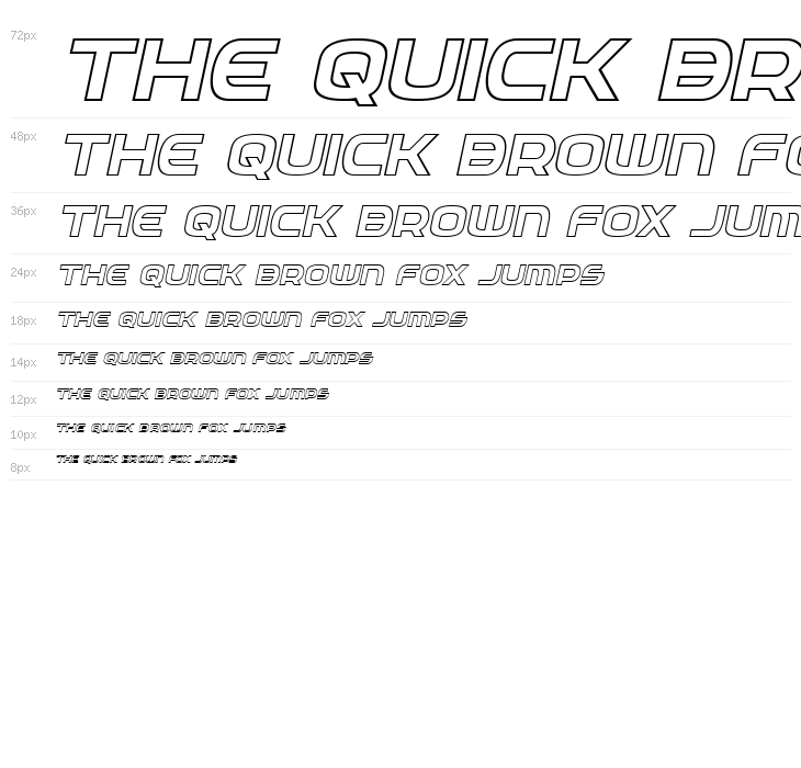 Federal Service Outline Italic Waterfall