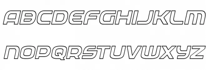 Federal Service Outline Italic Fuentes MINÚSCULAS