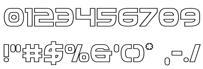 Federal Service Outline Font OTHER CHARS