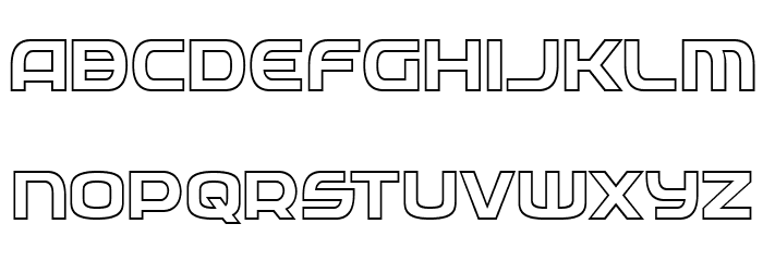 Federal Service Outline Font LOWERCASE
